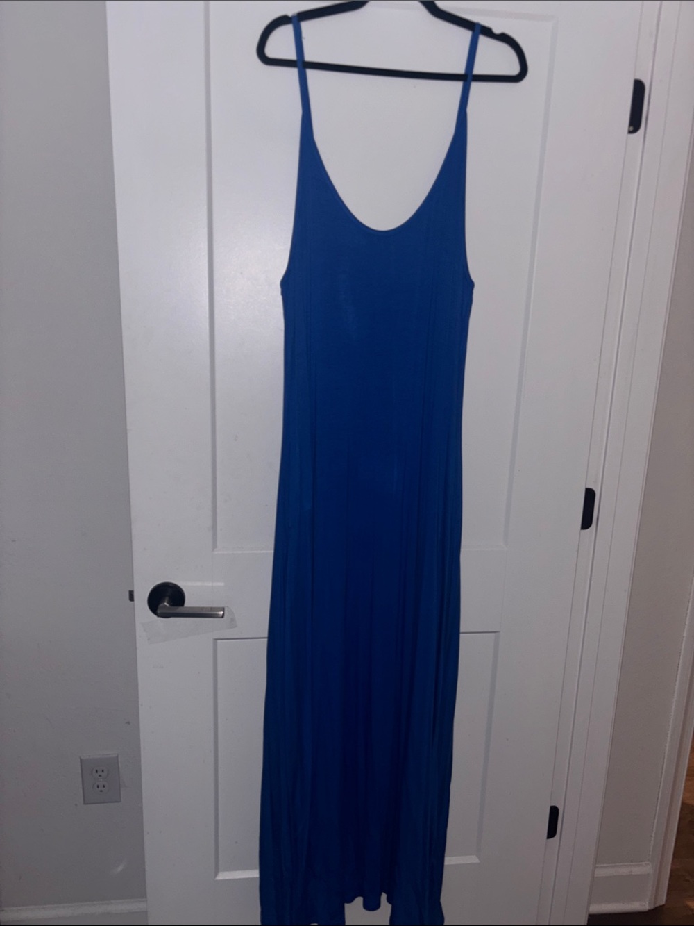 Women’s Royal Blue Scoop Neck Maxi Dress